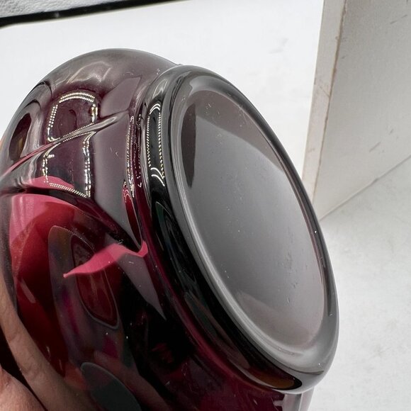 Krome-Kraft Farber Brothers Vintage Vase Amethyst Glass And Chrome Tulip  3” - Picture 6 of 11